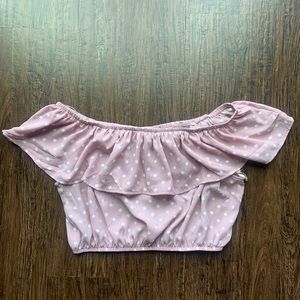 Pink Polka Dot Top